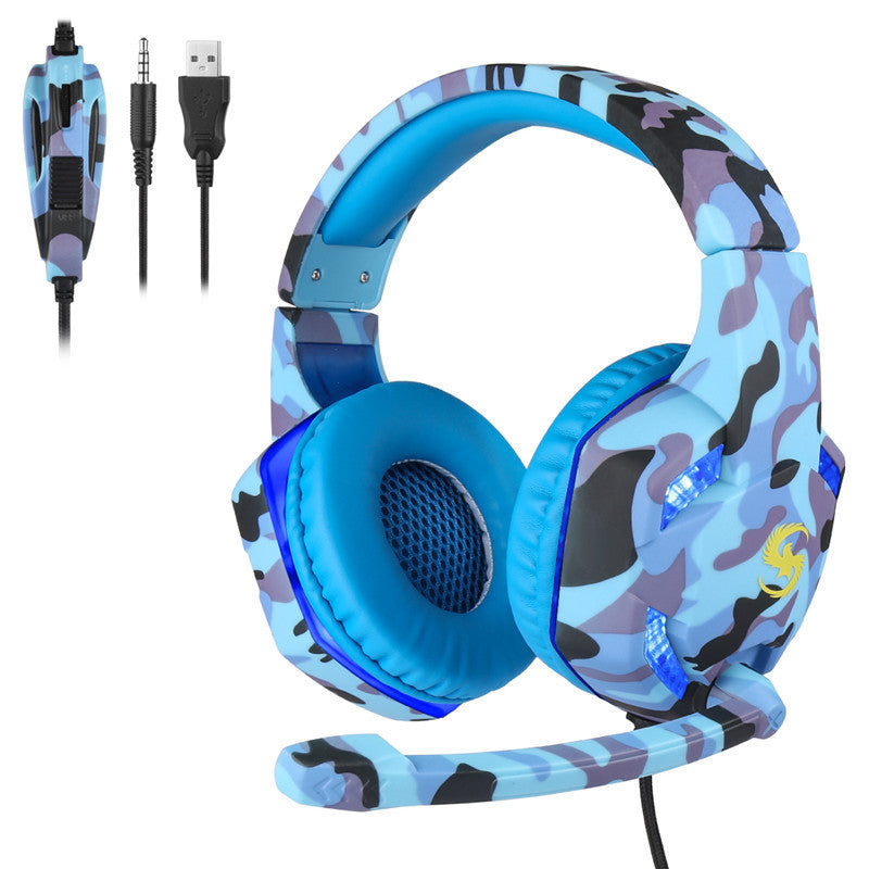 T-176 Camouflage Luminous Gaming Headset