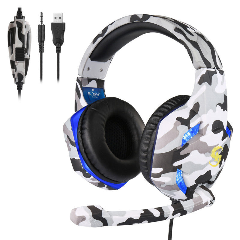 T-176 Camouflage Luminous Gaming Headset
