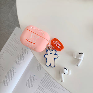 Compatible with Apple, Bear AirPods Pro Protective Cover Bluetooth Headset Soft Shell