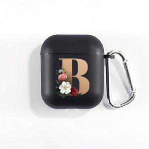 Matte Black Alphabet Airpods Case
