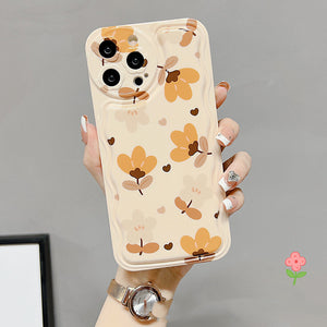 Autumn Floral Silk Scarf Phone Case